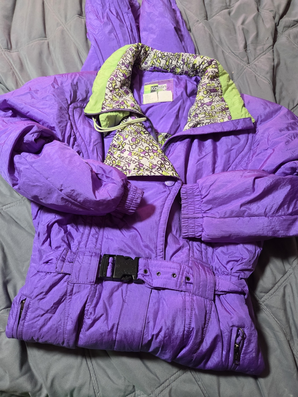 Womens Vintage Snowsuit Kazlin Size 12 With Spots That Should Wash Out